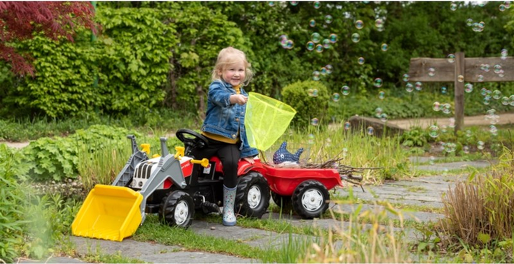 Gokart na pedały Berg Rolly Kid Steyr Czerwony z łyżką i przyczepą Czerwony (4006485023936) - obraz 2