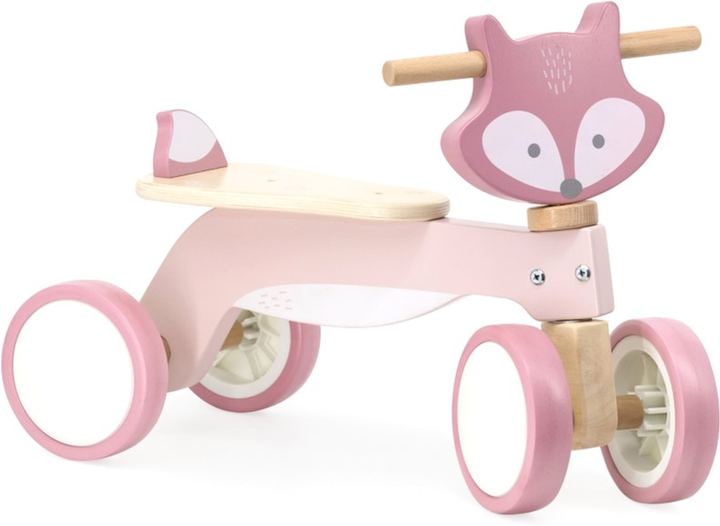 Rowerek biegowy Viga PolarB Wooden Trike Biało-różowy (6971608442407) - obraz 5