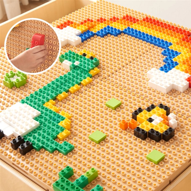 Stół edukacyjny Masterkidz Stem Wall Drewniany z akcesoriami i klockami 563 szt (2216053832019) - obraz 4