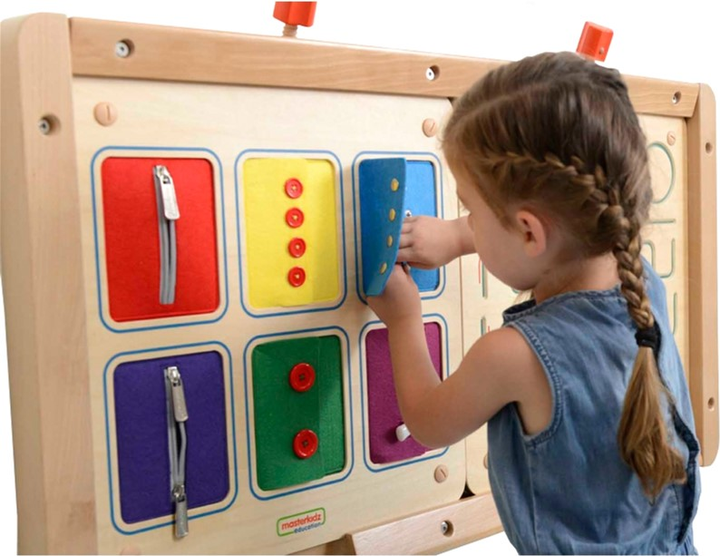 Бізіборд Masterkidz Montessori блискавки, що Відкриваються і закриваються Кнопки (6955920012524) - зображення 3