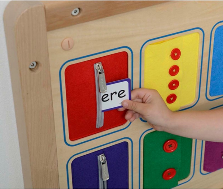 Бізіборд Masterkidz Montessori блискавки, що Відкриваються і закриваються Кнопки (6955920012524) - зображення 5