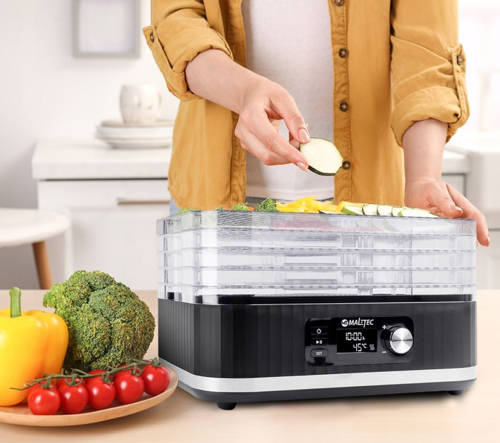 Сушилка пищевая для грибов, фруктов, овощей MalTec DryExpert450W 450 Вт 5 уровней Черная - изображение 5
