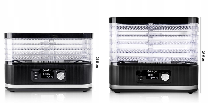 Сушилка пищевая для грибов, фруктов, овощей MalTec DryExpert450W 450 Вт 5 уровней Черная - изображение 7