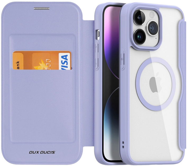 Etui z klapką Dux Ducis Skin X Pro do iPhone 15 Pro Max z MagSafe Purple (6934913025284) - obraz 2