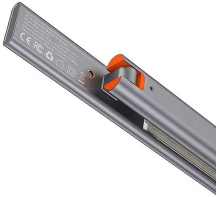 Biurkowa lampka z akumulatorem Baseus 3.8W 3000-6000K USB 5V Grey (DGZG-0G) - obraz 4