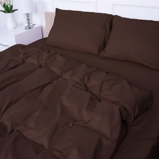 Акція на Підковдра MirSon №19-1230 Friar Brown Mikrosatin Premium Однотонна 143х210 від Rozetka