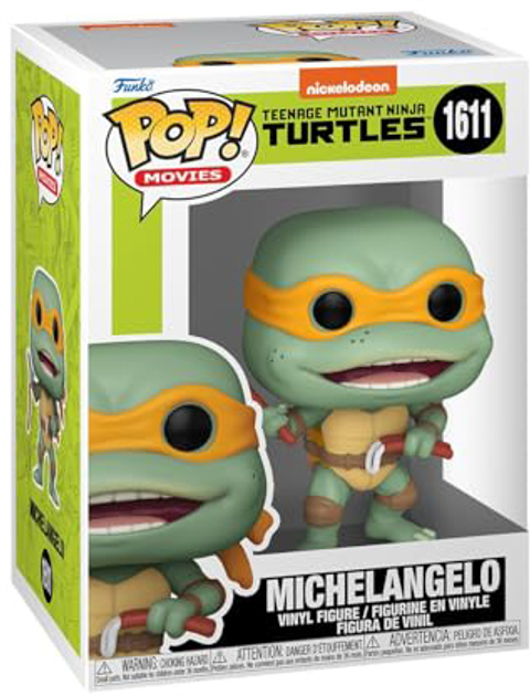 Figurka do gier Funko Pop Movies Wojownicze Żółwie Ninja - Michelangelo z Nunczako 9 cm (0889698760478) - obraz 1