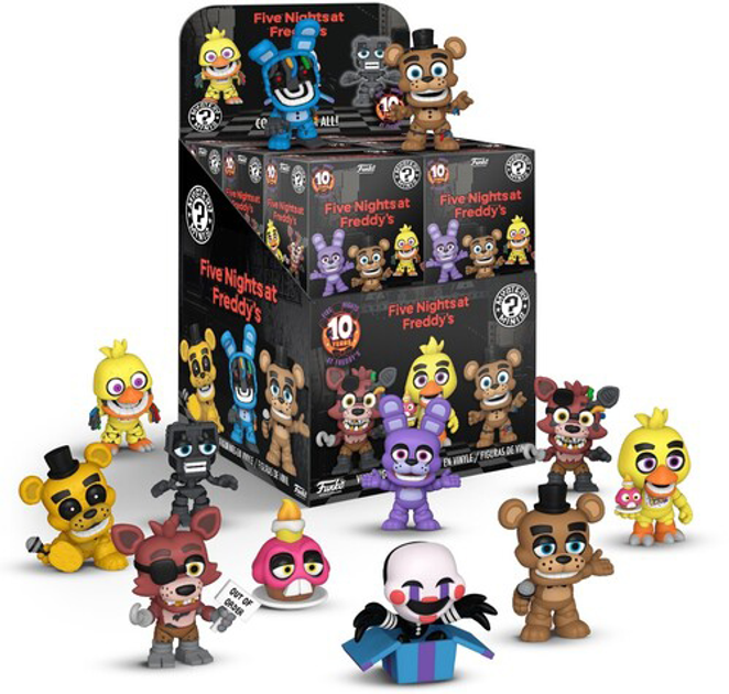 Набір ігрових фігурок Funko Pop Mystery Minis Five Nights at Freddy's 10th Anniversary 12 фігурок 8 см (0889698813341) - зображення 1