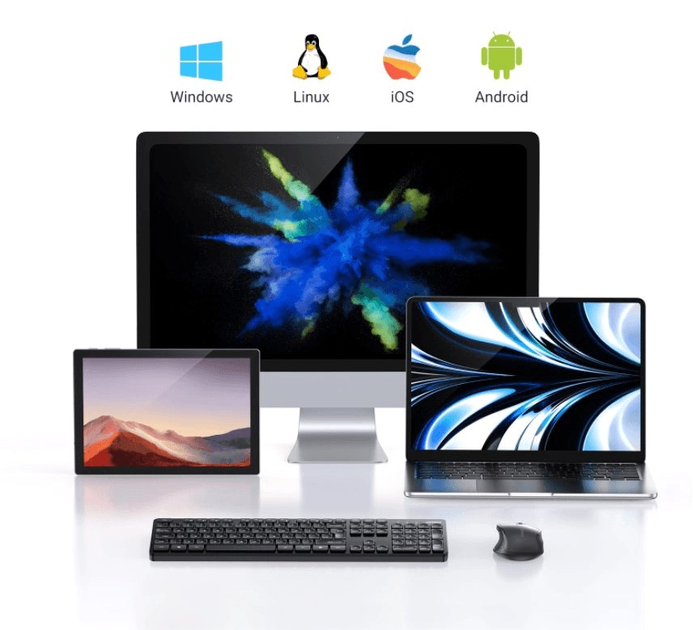 Комплект бездротовий Ugreen MK006 Wireless Black (6941876217205) - зображення 8
