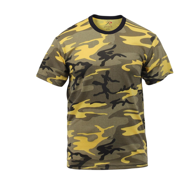 Футболка армейская камуфляжная тактическая ROTHCO USA Stinger Yellow Camo 2XL - изображение 1