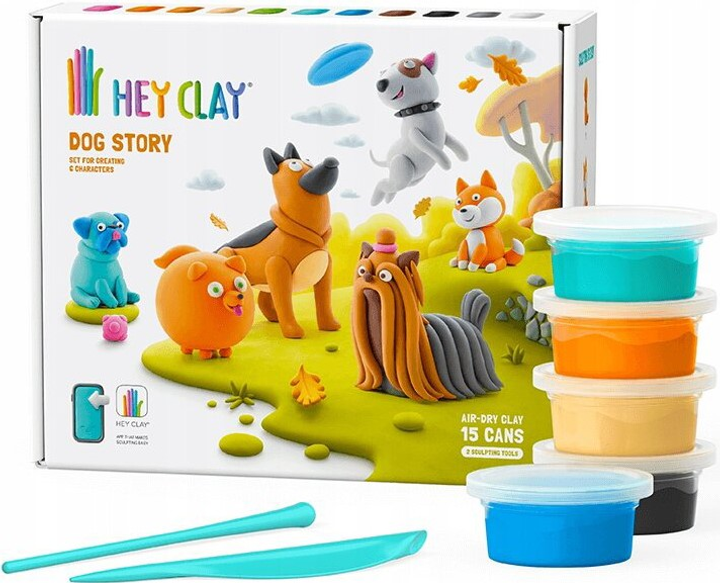 Набір Hey Clay Dogs Пластилін + аксесуари 15 шт. (5904754607094) - зображення 2