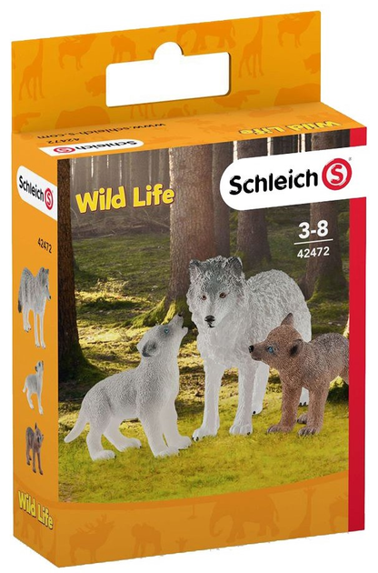 Набір фігурок Schleich Wild Life Мати вовчиця та вовченята 42472 (4059433296036) - зображення 1