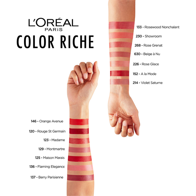 Szminka do ust L'Oreal Paris Color Riche Shine 129 Montmartre 28 g (3600523801749) - obraz 4