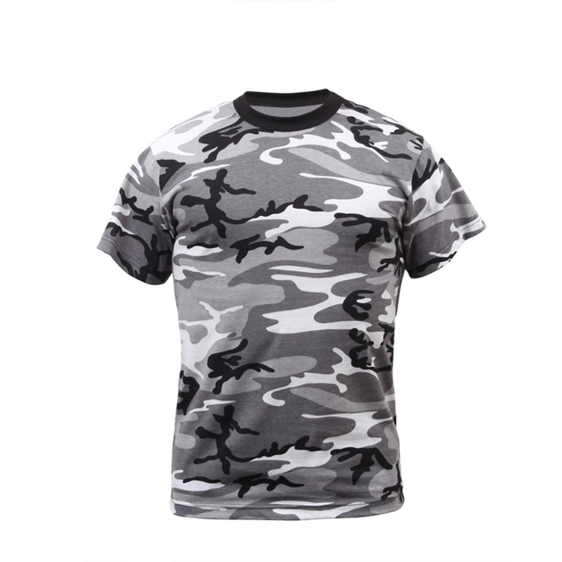 Футболка армійська тактична ROTHCO USA міський камуфляж Rothco T-Shirts City Camo S - зображення 1