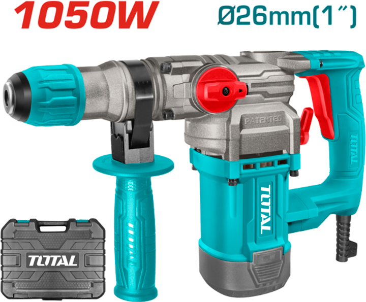 Перфоратор Total TH110266 SDS-Plus 1050 Вт 0-1100 об/мин 4.5 Дж 0-3800 уд/мин - изображение 2