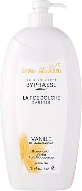 Акція на Крем-догляд для душу Byphasse Caresse Shower Cream Vanilla Flower Квіти ванілі 2 л від Rozetka