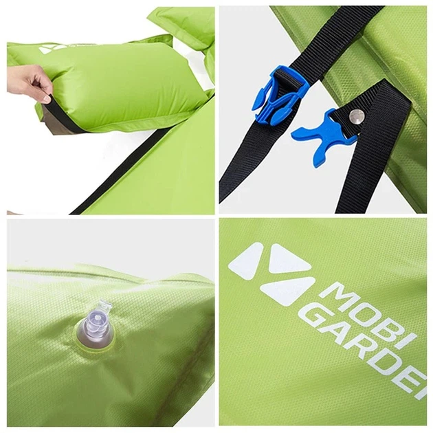 Килимок самонадувний тримісний Mobi Garden Aquarius 30 мм NX20663006 blue - изображение 3