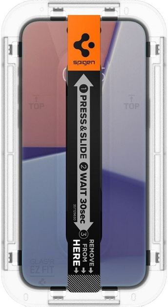 Szkło hartowane Spigen Glas.tR EZ Fit Privacy do Apple iPhone 15 2 szt. Black (8809896752268) - obraz 3