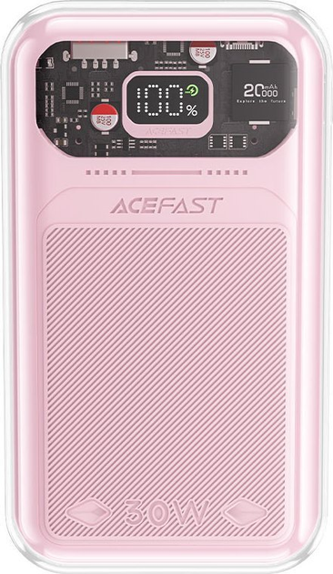 УМБ Acefast M2 20000mAh Sparkling Series fast charging 30W Pink (6974316282044) - зображення 1