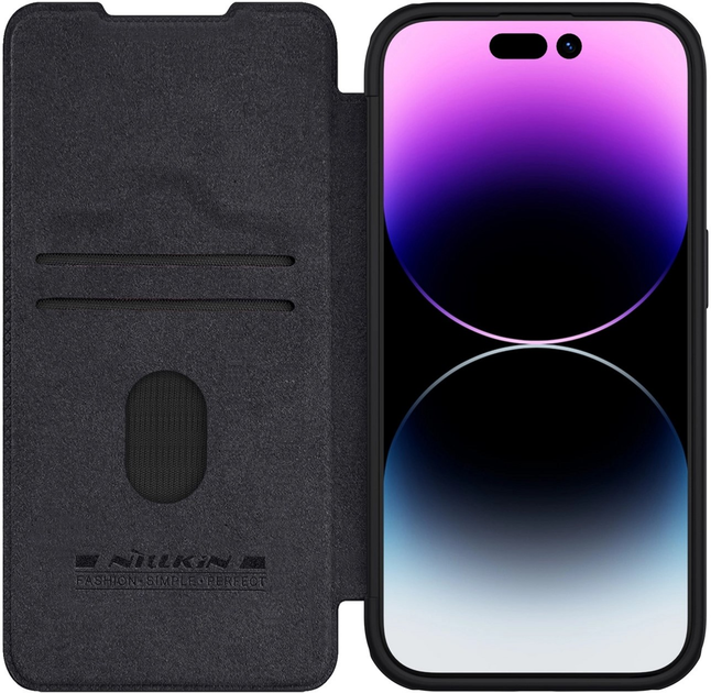 Чохол-книжка Nillkin Qin Pro Leather для Apple iPhone 15 Pro Max Black (6902048265264) - зображення 1