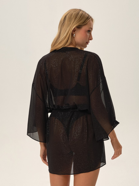 Халат жіночий літній Esotiq 41884-99X L/XL Чорний (5903972357361) - зображення 5