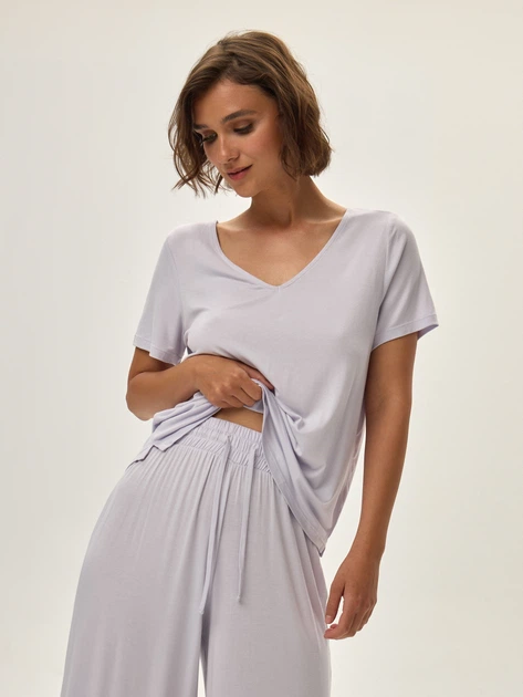 Piżama damska z długimi spodniami i krótkim rękawem Esotiq 42062-09X M Szara (5903972317228) - obraz 3