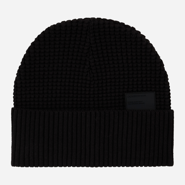 Czapka beany męska Tom Tailor 1043494 One Size Czarna (4068127127211) - obraz 1