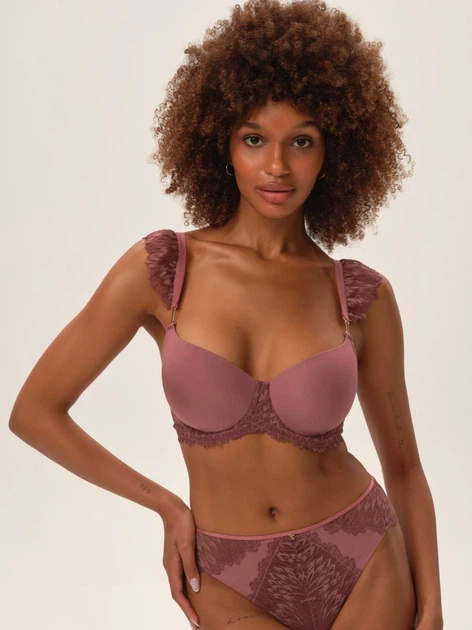 Biustonosz damski z fiszbinami Push-up Esotiq 42175-34X 70E Fioletowy (5903972296042) - obraz 4