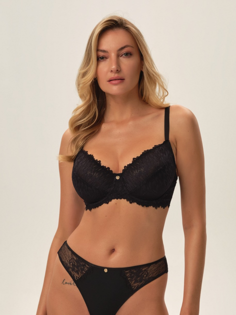 Biustonosz damski z fiszbinami Push-up Esotiq 42182-99X 85D Czarny (5903972296325) - obraz 3
