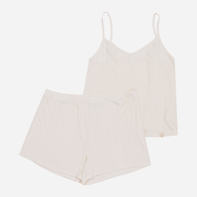 Piżama damska z szortami i krótkim rękawem Esotiq 42194-08X XL Beżowa (5903972313480) - obraz 6