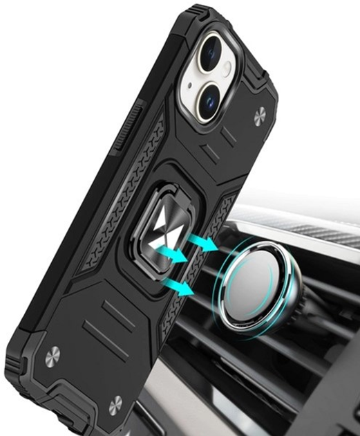 Etui plecki Wozinsky Ring Armor do Apple iPhone 15 Plus Pink/Black (9145576280621) - obraz 6