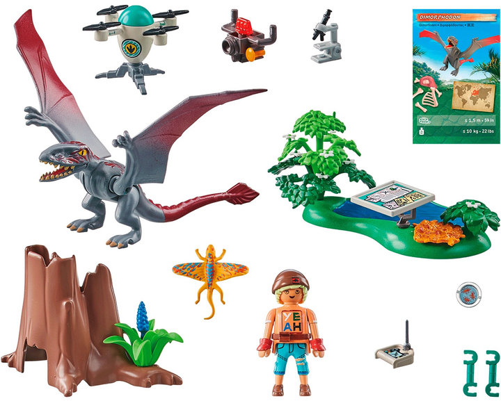 Klocki Playmobil Dinos Stacja badawcza dla dinozaurów Dimorfodonów 49 elementów (4008789715258) - obraz 2