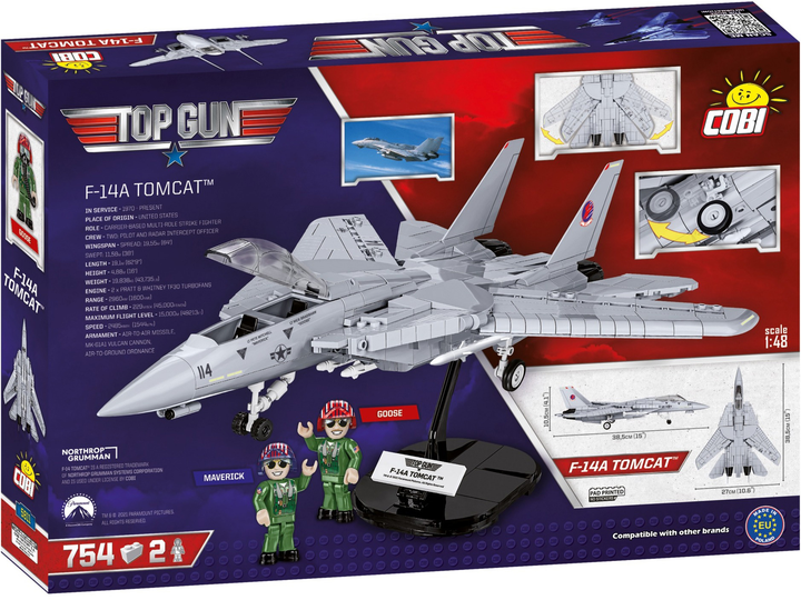 Конструктор Cobi Top Gun F-14A Tomcat 754 деталі (5902251058111) - зображення 2