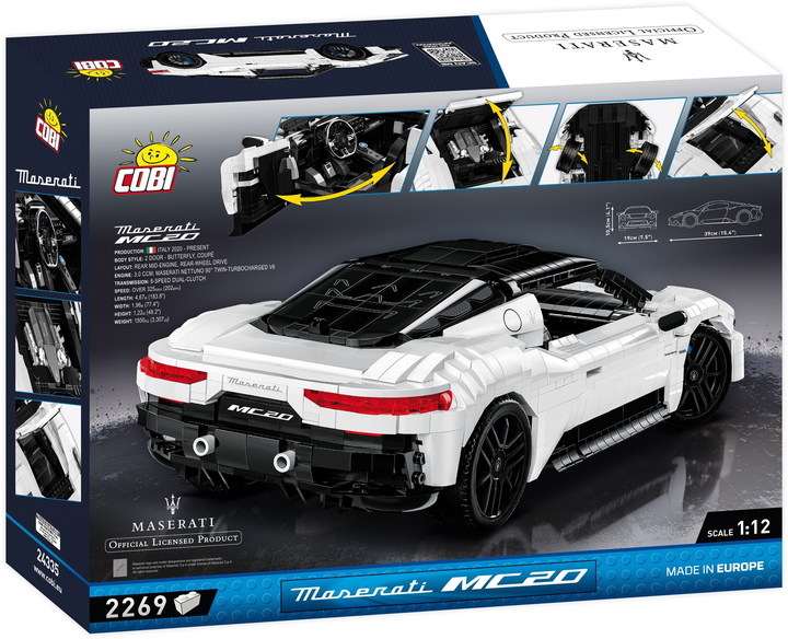 Конструктор Cobi Maserati MC20 2269 деталей (5902251243357) - зображення 2