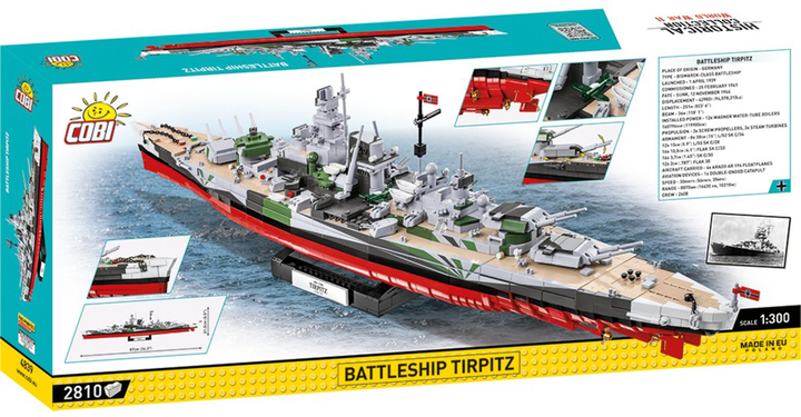 Klocki konstrukcyjne Cobi Pancernik Tirpitz 2810 elementów (5902251048396) - obraz 3