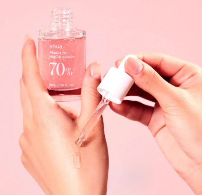Сироватка з персиком для гладкої та сяйної шкіри Anua Peach 70% Niacin Serum 30ml - Фото 3 Сироватка з персиком для гладкої та сяйної шкіри Anua Peach 70% Niacin Serum 30ml - зображення 3