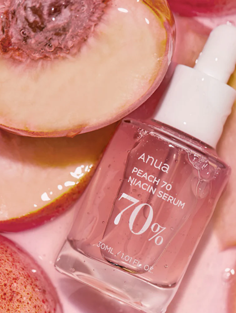 Сироватка з персиком для гладкої та сяйної шкіри Anua Peach 70% Niacin Serum 30ml - Фото 9 Сироватка з персиком для гладкої та сяйної шкіри Anua Peach 70% Niacin Serum 30ml - зображення 9