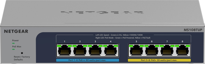 Комутатор Netgear MS108TUP (MS108TUP-100EUS) - зображення 1