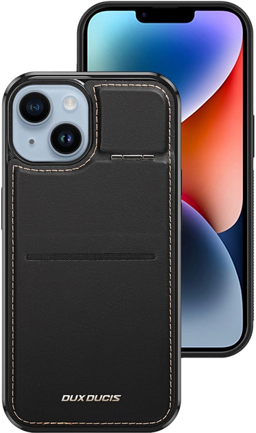Чохол Dux Ducis Rafi Mag 3in1 Wallet Case для iPhone 15 Plus з MagSafe Black (6934913024386) - зображення 3