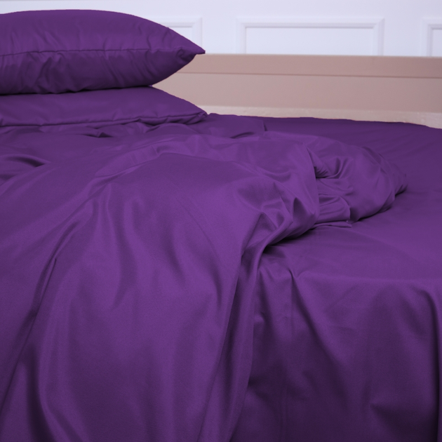 Акція на Простирадло на резинці MirSon Mikrosatin Premium №19-3424 Sunset Purple 120х200х25 від Rozetka