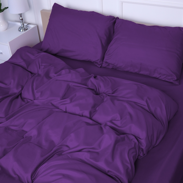 Акція на Підковдра MirSon №19-3424 Sunset Purple Mikrosatin Premium Однотонна 160х220 від Rozetka