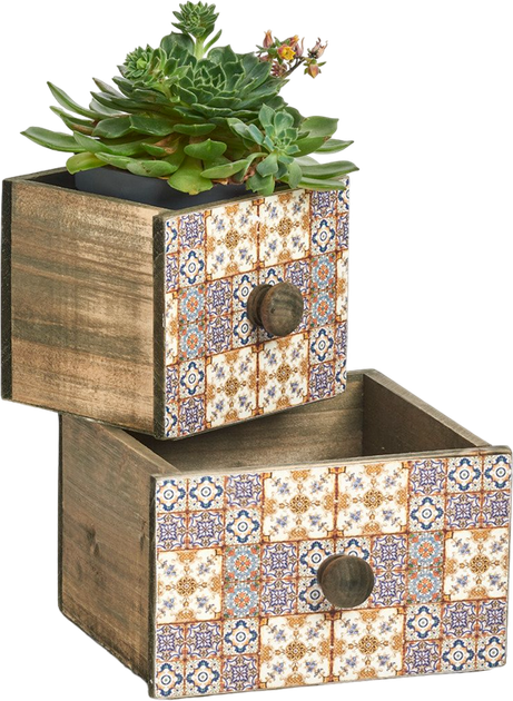 Szuflada na przybory Zeller Mosaic dekoracyjna 12 x 13 x 11.5 cm (4003368151939) - obraz 4
