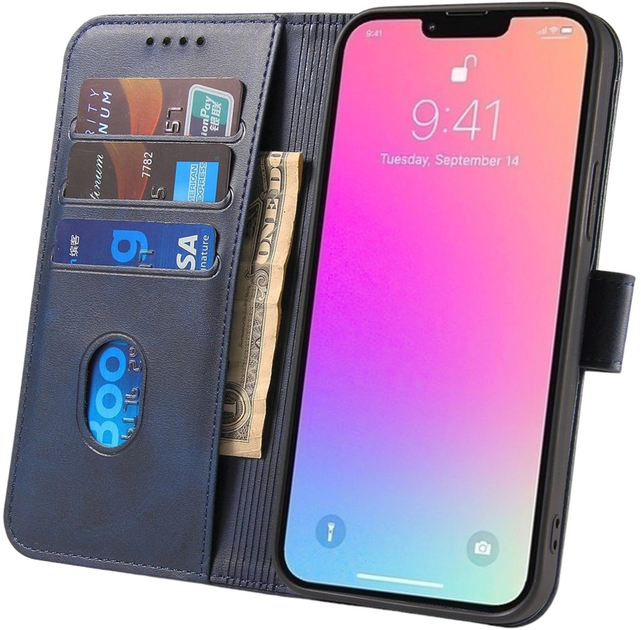 Чохол-книжка Hurtel Magnet Case для iPhone 15 Pro Max Blue (9145576279304) - зображення 2