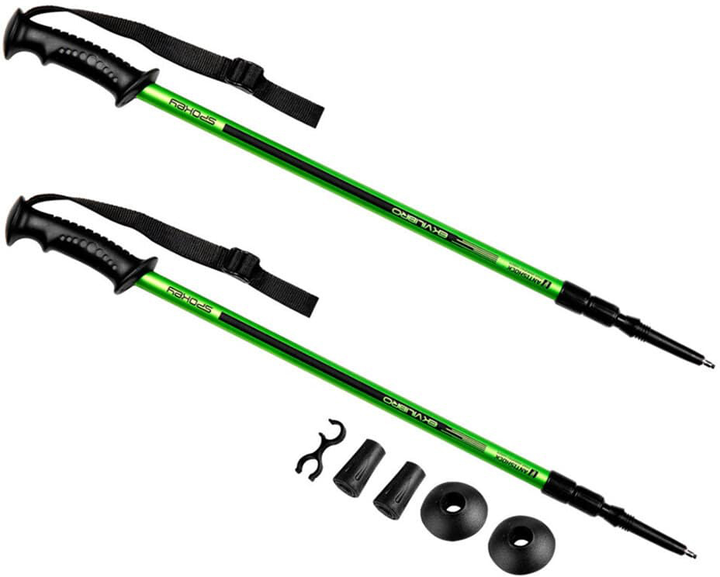 Kijki trekkingowe Spokey 927902 Ekvilibro 105 - 135 cm zielone (5902693279020) - obraz 1