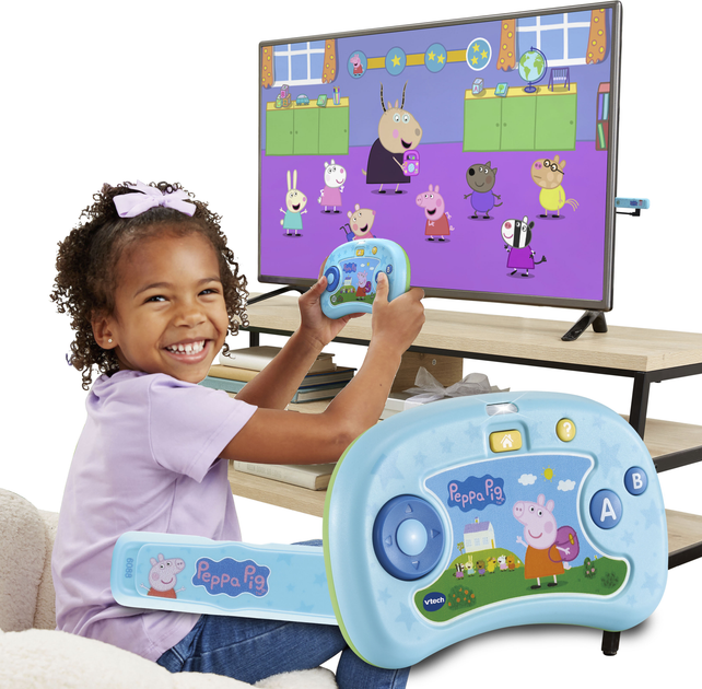 Konsola do nauki Vtech Ready Set School ABC Smile TV – Świnka Peppa (3417766088048) - obraz 2