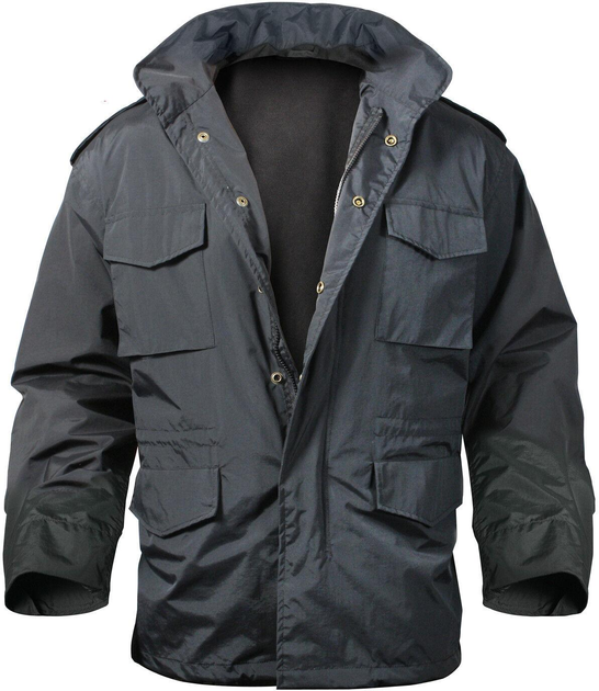 Куртка Rothco M-65 тактична штормова нейлонова Storm Jacket Black L - зображення 1