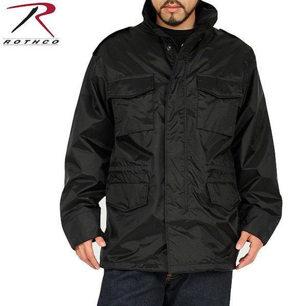 Куртка Rothco M-65 тактична штормова нейлонова Storm Jacket Black 3XL - зображення 2