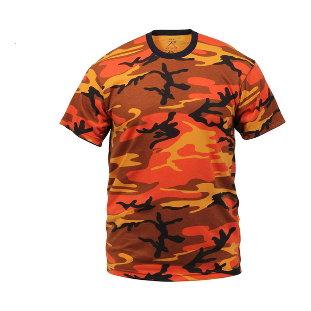 Футболка армейская камуфляжная тактическая ROTHCO USA Orange Camouflage 2XL - изображение 1