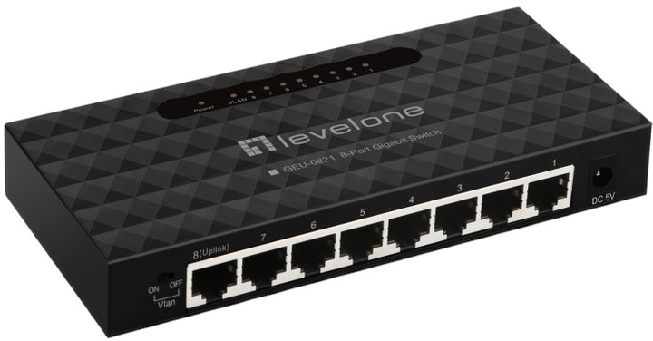 Комутатор LevelOne Switch 8x GBit Unmanaged (GEU-0821) - зображення 1