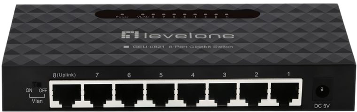 Przełącznik LevelOne Switch 8x GBit Unmanaged (GEU-0821) - obraz 2